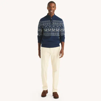 Nautica Mens Stretch Corduroy Pant In White