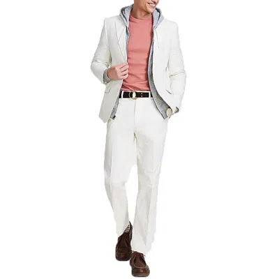 Nautica Mens Stretch Cotton Two-button Suit In White