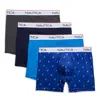 Nautica Mens Stretch Performance Boxer Briefs, 4-pack In Grey