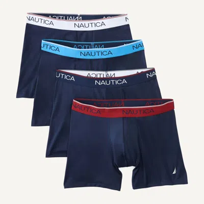 Nautica Mens Stretch Performance Boxer Briefs, 4-pack In Multi