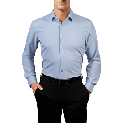 Nautica Mens Stretch Polyester Button-down Shirt In Blue