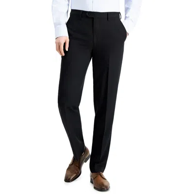 Nautica Mens Stretch Polyester Dress Pants In Black