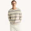 Nautica Mens Striped Crewneck Sweater In White