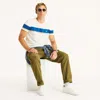 Nautica Mens Striped Crewneck T-shirt In Multi