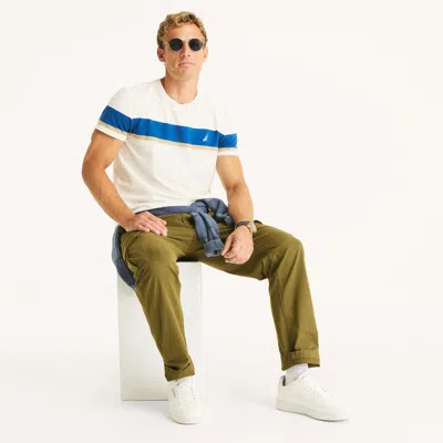 Nautica Mens Striped Crewneck T-shirt In Multi