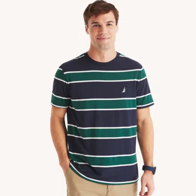Nautica Mens Striped Crewneck T-shirt In Multi