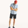 Nautica Mens Striped Oxford Short-sleeve Shirt In Multi