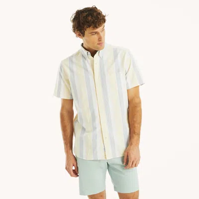 Nautica Mens Striped Oxford Short-sleeve Shirt In Multi
