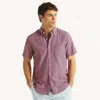 Nautica Mens Striped Short-sleeve Seersucker Shirt In Multi