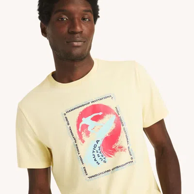 Nautica Mens Surf Team Graphic T-shirt In Neutral