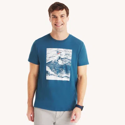 Nautica Mens Surfing Graphic T-shirt In Multi