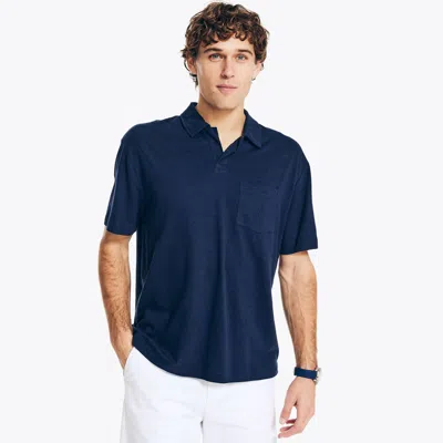 Nautica Mens Sustainably Crafted Classic Fit Polo In Blue