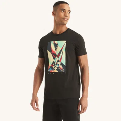 Nautica Mens Sustainably Crafted J-class Graphic T-shirt In Navy