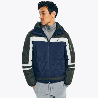 Nautica Mens Sustainably Crafted Lightweight Tempasphere Jacket In Blue