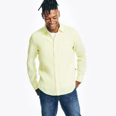 Nautica Mens Sustainably Crafted Linen Shirt In Multi