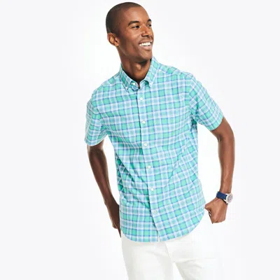 Nautica Mens Sustainably Crafted Plaid Short-sleeve Shirt In Multi