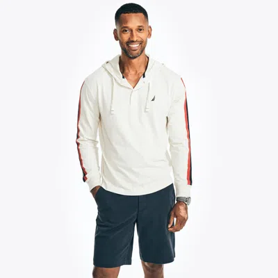 Nautica Mens Sustainably Crafted Pullover Hoodie In White