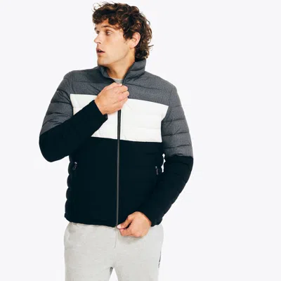 Nautica Mens Sustainably Crafted Reversible Quilted Jacket In Grey