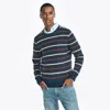 NAUTICA MENS SUSTAINABLY CRAFTED STRIPED SWEATER