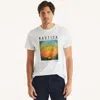 Nautica Mens Sustainably Crafted Sunset Vibes Graphic T-shirt In White