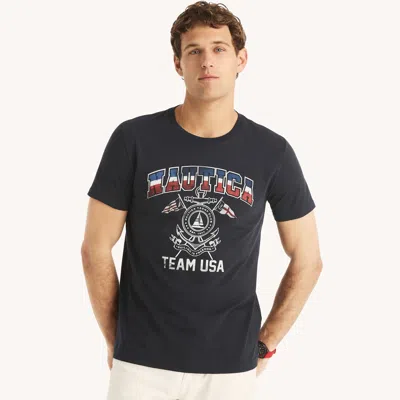 Nautica Mens Sustainably Crafted Team Usa Graphic T-shirt In Multi