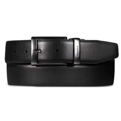 Nautica Mens Textured Reversible Belt