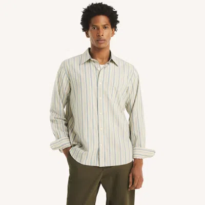 Nautica Mens Textured Striped Shirt In Transparent