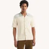 Nautica Mens Textured Sweater Polo In White