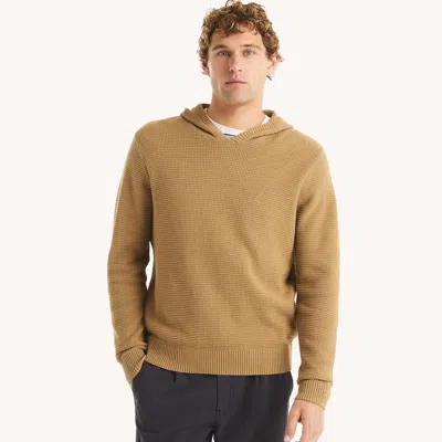 Nautica Mens Thermal Hoodie In Brown