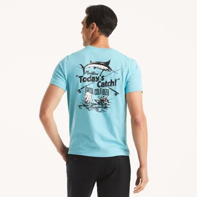 Nautica Mens Today's Catch Graphic T-shirt In Blue
