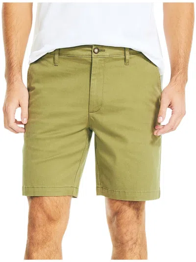 Nautica Mens Twill Classic Casual Shorts In Green