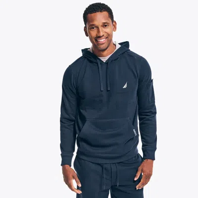 Nautica Mens Utility Pocket Hoodie In Blue