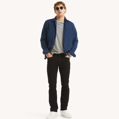 Nautica Mens Vintage Straight Stretch Denim In Blue