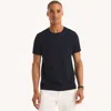 Nautica Mens Waffle Knit Crewneck T-shirt In Blue