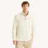 Nautica Mens Waffle Knit Mock-neck Pullover In White