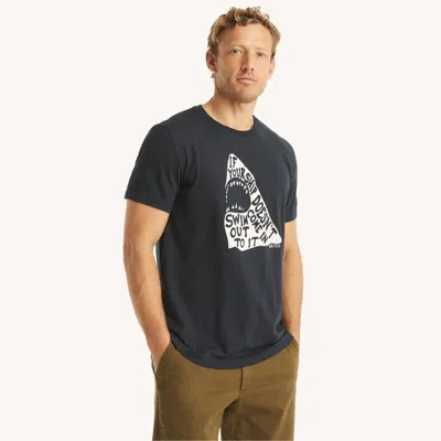 Nautica Men's Whimsical Shark Graphic T-shirt In Navy
