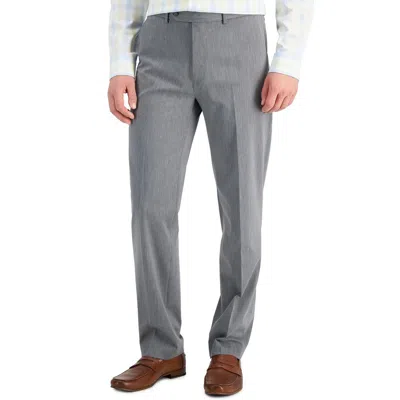 Nautica Mens Woven Stretch Dress Pants In Light Pastel Grey