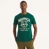 Nautica Mens Yacht Club Graphic T-shirt In Green