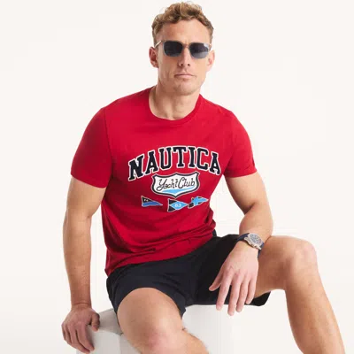 Nautica Mens Yacht Club Graphic T-shirt In Multi