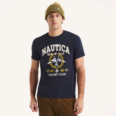 Nautica Mens Yacht Club Graphic T-shirt In Multi