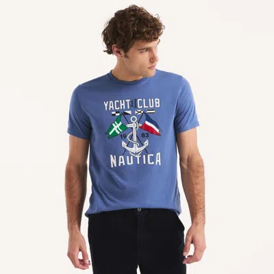 Nautica Mens Yacht Club Graphic T-shirt In Multi