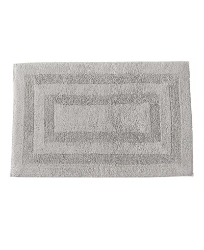 Nautica Micellar Solid Reversible Cotton Tufted 2 Piece Bath Rug Set In Grey