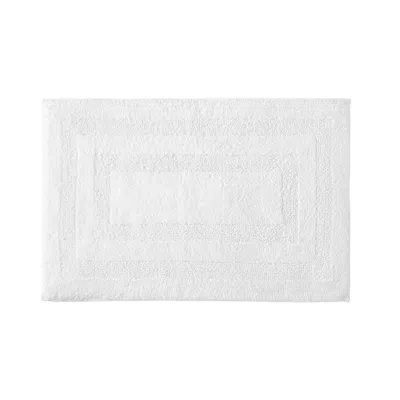 Nautica Micellar Solid White Reversible Bath Rug Set