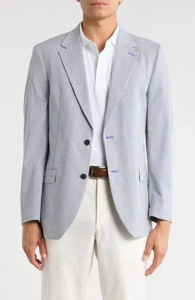 Nautica Micro Plaid Seersucker Jacket In Blue