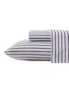 Nautica Closeout!  Microfiber 3 Piece Sheet Set, Queen In Aevery Stripe