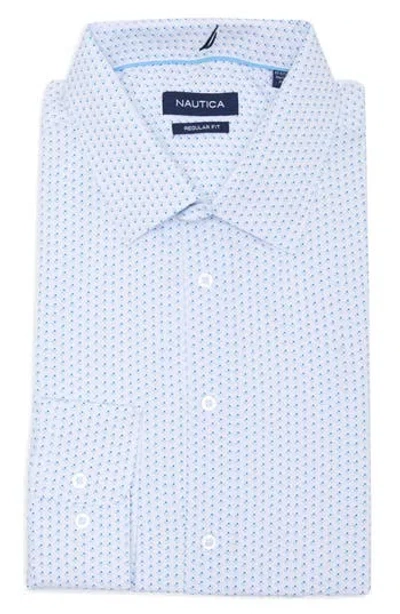 Nautica Microprint Regular Fit Dress Shirt