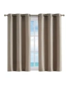Nautica Milton Thermal Woven Room Darkening Grommet Window Curtain Panel Pair Dusty Collection In Taupe