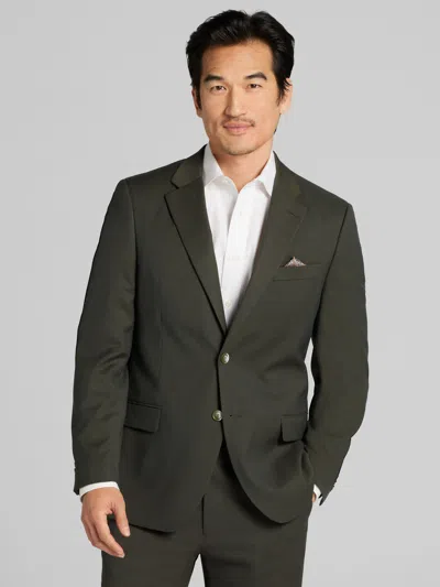 Nautica Modern Fit Solid Suit Olive - Size: 42 Short In Green