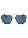 Nautica Pilot-frame Sunglasses In Matte Gunmetal/smoke
