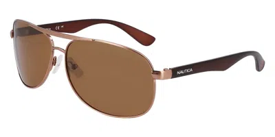 Nautica N2245s 200 Men's Sunglasses Brown Size 63